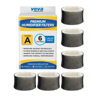 VEVA Humidifier Filters for Holmes Filter A, HWF62, HWF62S, and Other Sunbeam Cool Mist Humidifiers