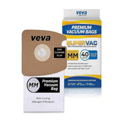 VEVA SuperVac Replacement Vacuum Bags Type MM compatible with Eureka Mighty Mite canister vacuum cleaners Style MM