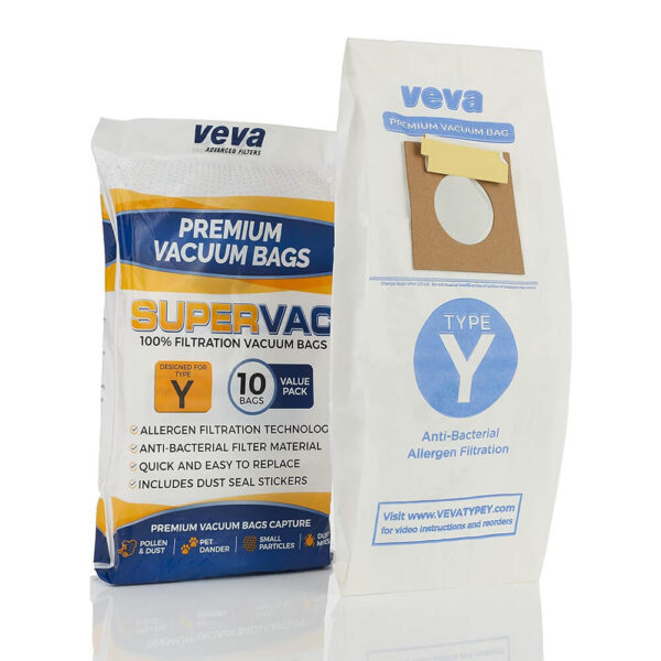 VEVA 30 Pack SuperVac Vacuum Bags compatible with Hoover WindTunnel Upright vacuum cleaners