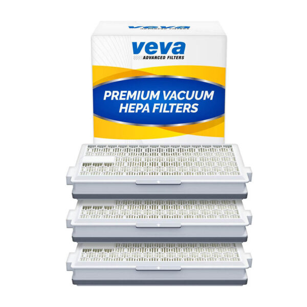 VEVA Vacuum HEPA Filter Set Model SF-HA 50 Works With Miele S4, S5, S6, and S8 Series Canister Vacuum Cleaners