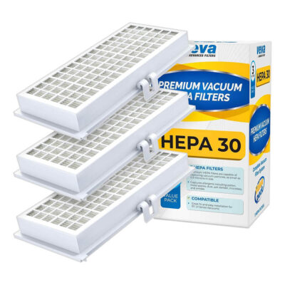 VEVA Vacuum HEPA Filter Set Model SF-HA 30 Works with Miele S7 and U1 Series Vacuum Cleaners